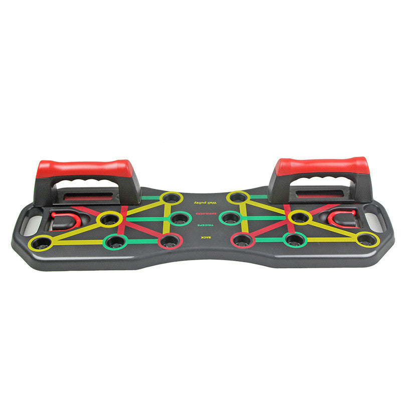 Folding Push-Up Board with Resistance Bands – Multifunctional Home Fitness Equipment for Full-Body Training