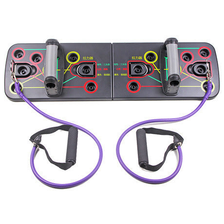 Multifunctional Folding Push-Up Board with Pull Rope – Portable Fitness Bracket for Home, Office & Outdoor Workouts