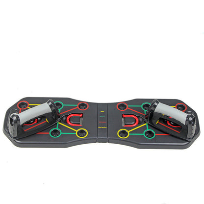 Folding Push-Up Board with Resistance Bands – Multifunctional Home Fitness Equipment for Full-Body Training