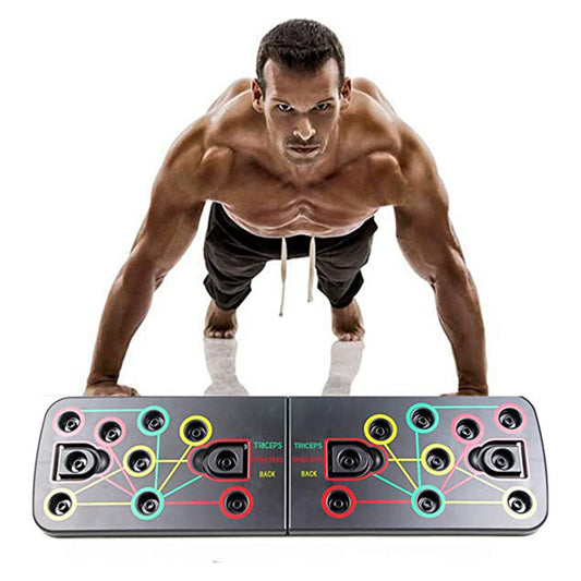 Multifunctional Folding Push-Up Board with Pull Rope – Portable Fitness Bracket for Home, Office & Outdoor Workouts